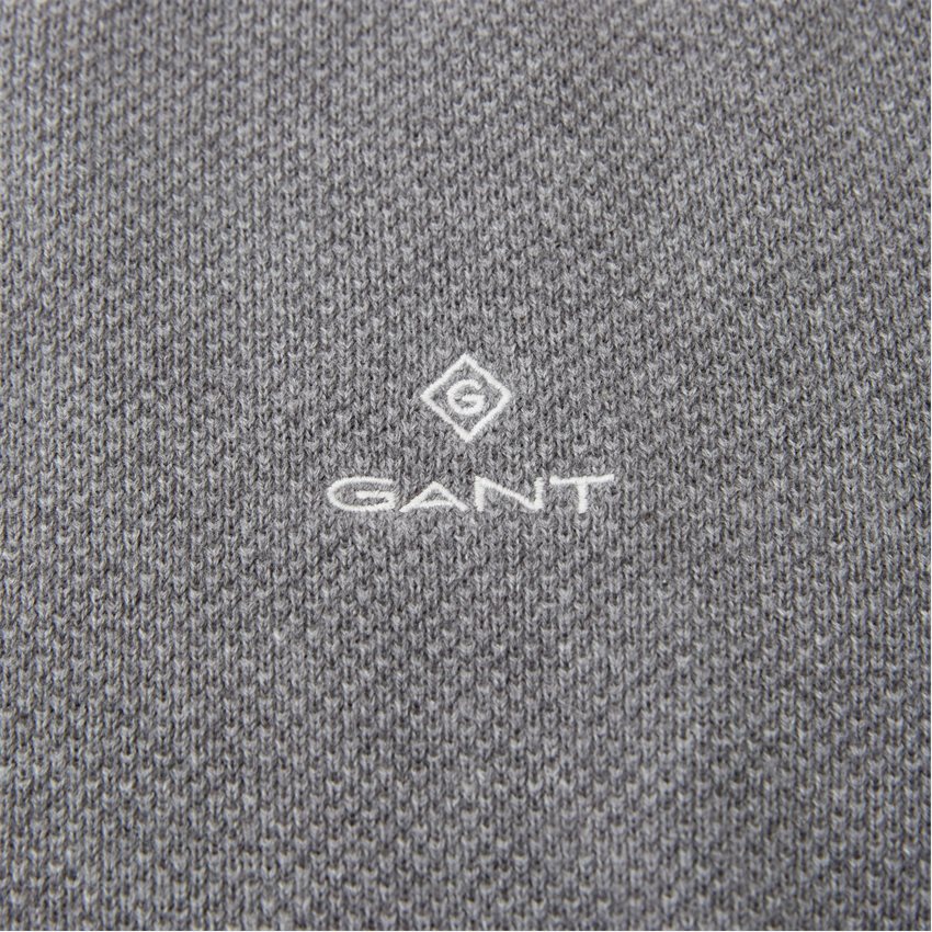 Gant Stickat COTTON PIQUE C-NECK 8030521. DARK GREY MELANGE